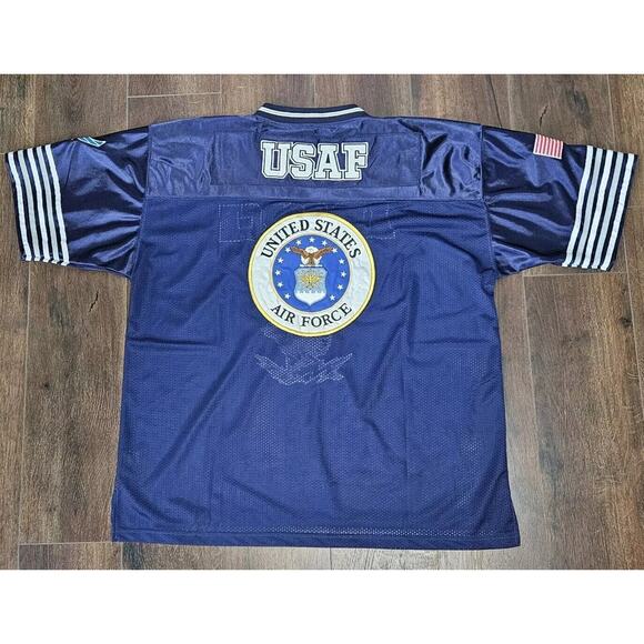 USAF US Air Force Falcons Football Jersey Shirt JWM Sewn-on Patch Mens XXXL - Picture 3 of 9